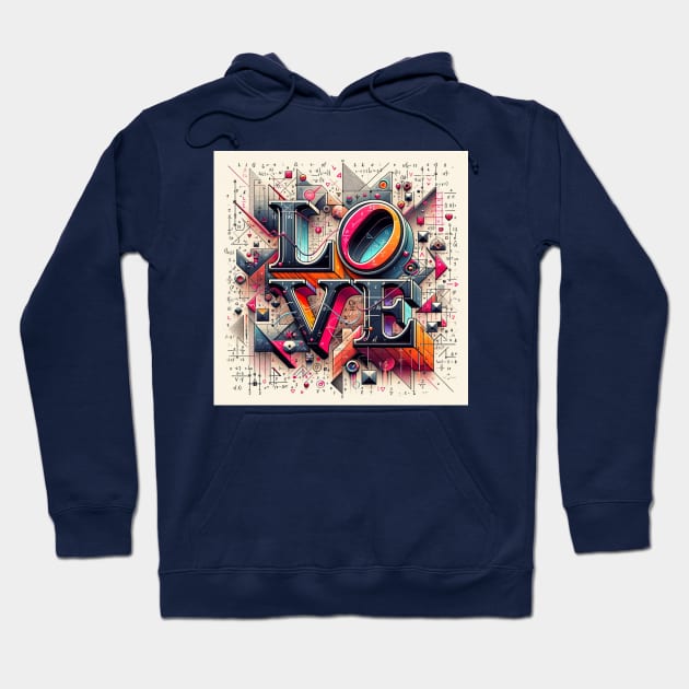 Mathematical Love Abstract Art Hoodie by GracePaigePlaza